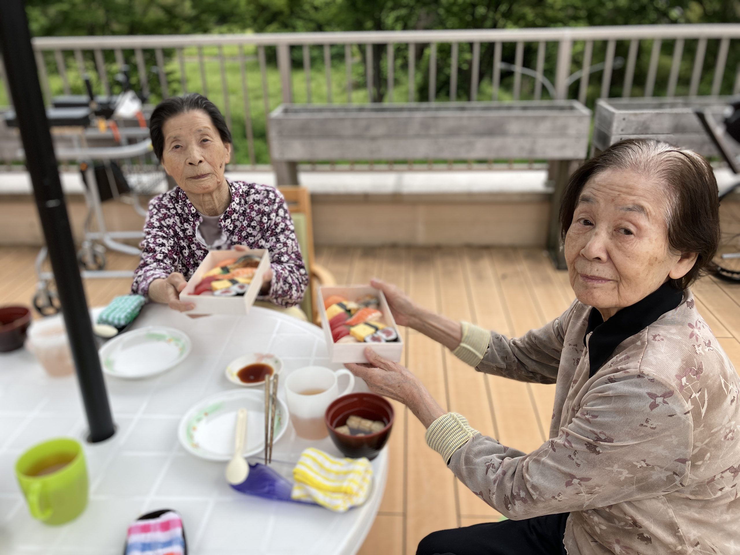 【大仙もずの音】2階テラス食事会(お寿司仕出し)🍣